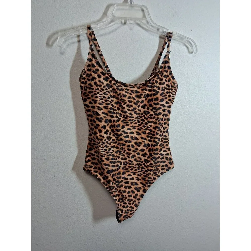 NWOT 1 Piece Swimsuit Summer Beach Pool Vacation Y2K Animal Print Size Small
